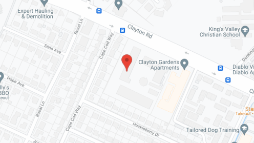Map of the neighborhood around Clayton Gardens Apartments