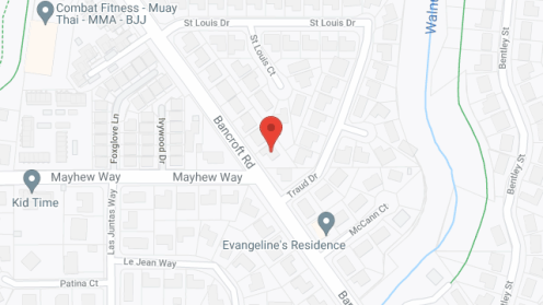 Map of the neighborhood around Evangeline's Residence