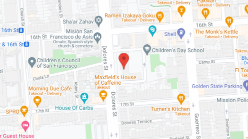 Map of the neighborhood around Notre Dame Senior Plaza