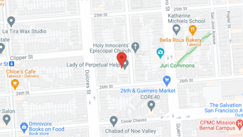 Map of the neighborhood around Lady of Perpetual Help