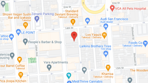 Map of the neighborhood around Vincentian Villa