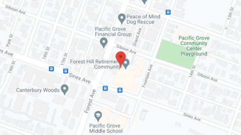 Map of the neighborhood around Pacific Grove Senior Living
