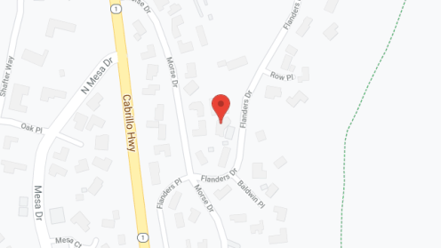 Map of the neighborhood around Flanders Court of Carmel