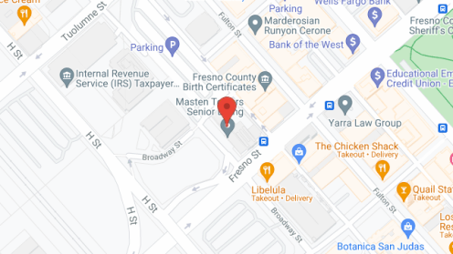 Map of the neighborhood around Masten Towers