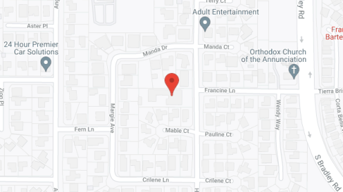 Map of the neighborhood around Hillview Residence