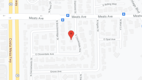 Map of the neighborhood around Villa Alegre Board and Care