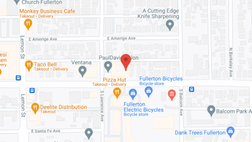 Map of the neighborhood around Fullerton Rosewood Assisted Living