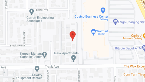 Map of the neighborhood around Trask Apartments