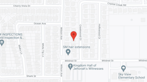 Map of the neighborhood around Helping Hands Board and Care