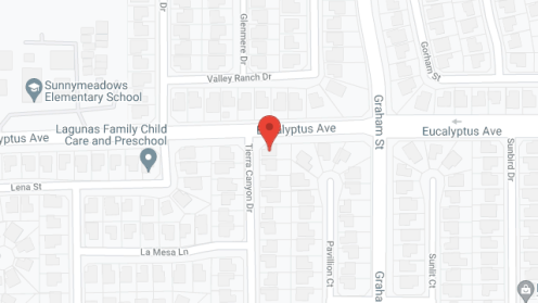 Map of the neighborhood around Sunny Meadows Board and Care