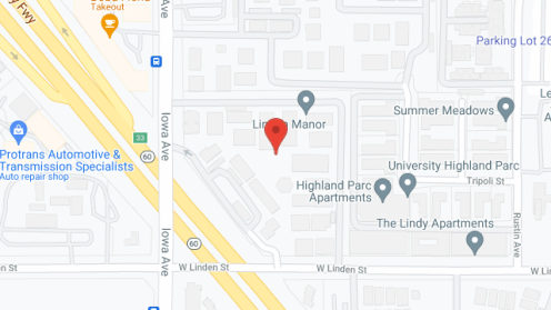 Map of the neighborhood around Linden Manor