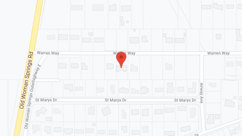 Map of the neighborhood around Warren Way Adult Care