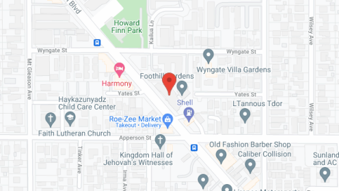 Map of the neighborhood around Foothill Gardens-not licensed