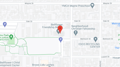 Map of the neighborhood around Bellflower Friendship Manor