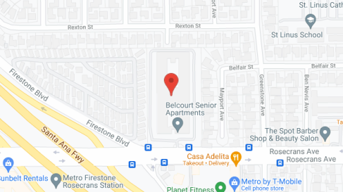 Map of the neighborhood around Belcourt Senior Apartments