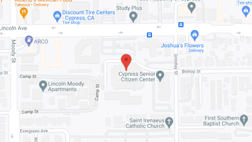 Map of the neighborhood around Cypress Park Senior Community