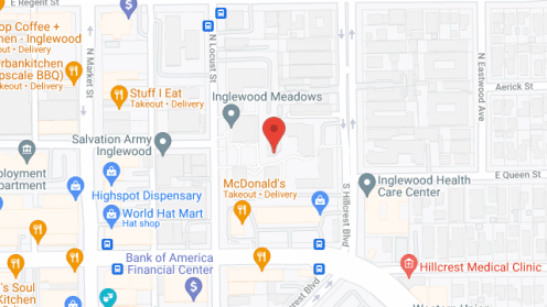 Map of the neighborhood around Inglewood Meadows