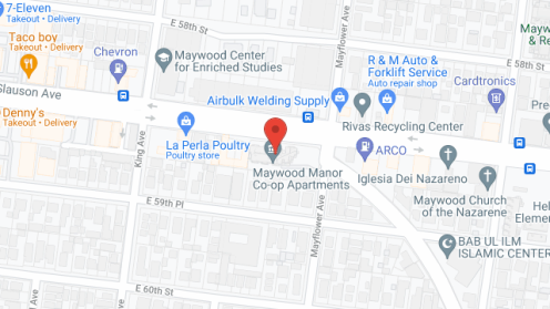 Map of the neighborhood around Maywood Manor