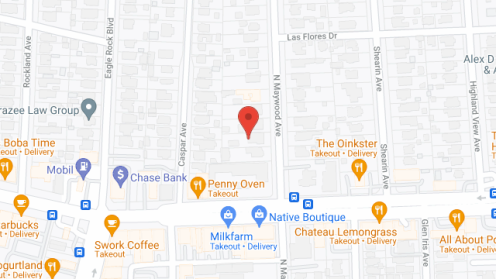 Map of the neighborhood around J and L Manor II