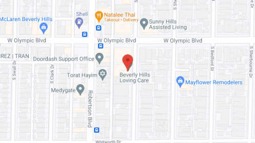 Map of the neighborhood around Beverly Hills Loving Care