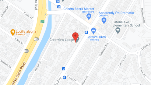 Map of the neighborhood around Crestview Lodge