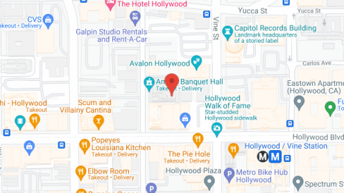 Map of the neighborhood around Hollywood Knickerbocker Apt