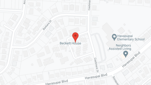Map of the neighborhood around Beckett House