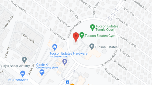 Map of the neighborhood around Tucson Estates