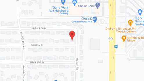 Map of the neighborhood around Loving Hands