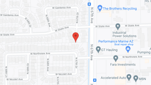 Map of the neighborhood around Sunshine Group Home