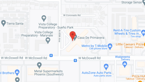 Map of the neighborhood around Casa De Primavera