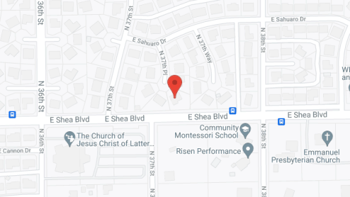 Map of the neighborhood around Gayle's Manor - North