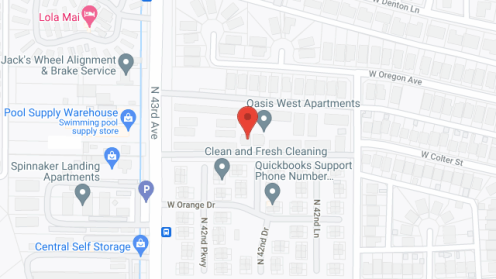 Map of the neighborhood around Oasis West Apartments