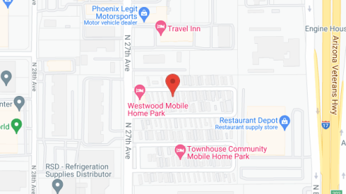 Map of the neighborhood around Westwood Mobile Home Park