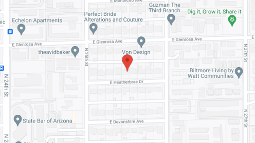 Map of the neighborhood around Freedom Manor - TBI