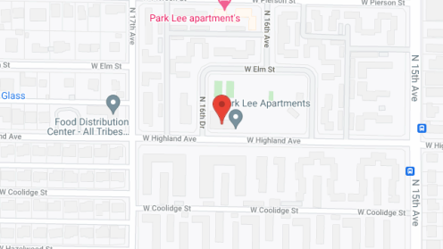 Map of the neighborhood around Park Lee Apartments