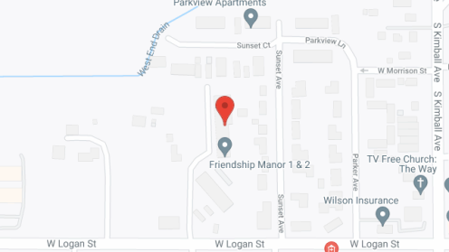 Map of the neighborhood around Friendship Manor Senior Apts