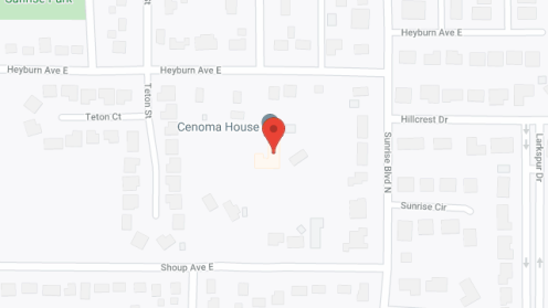 Map of the neighborhood around Cenoma House