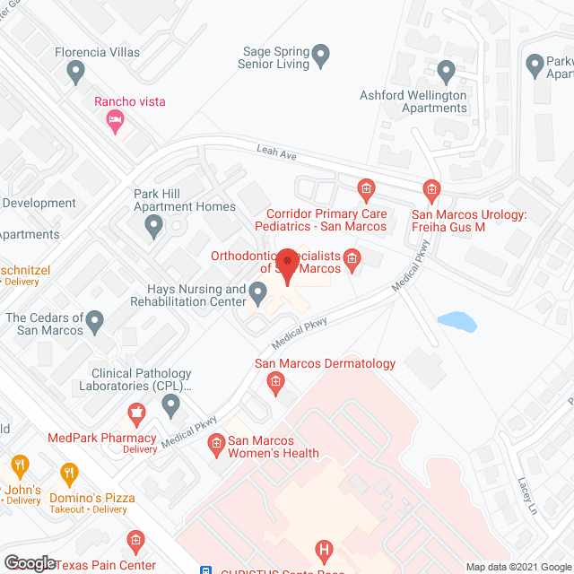 Hays Nursing Ctr in google map