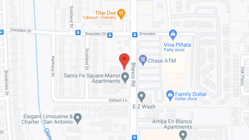 Map of the neighborhood around Santa Fe Square-Manor Aprtmnts