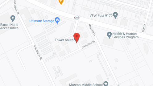 Map of the neighborhood around Town Plaza Apartments