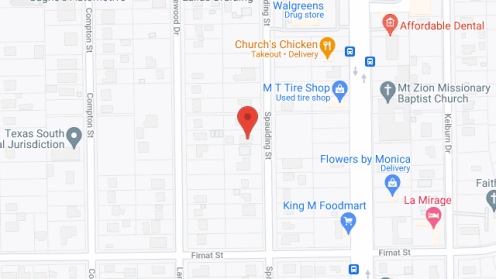 Map of the neighborhood around New Found Faith House