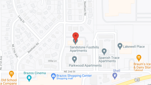 Map of the neighborhood around Sandstone Foothills Apartments