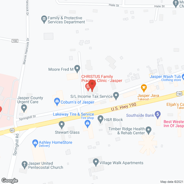 Jasper Convalescent Ctr in google map