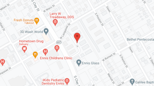 Map of the neighborhood around Ennis Senior Citizens Housing