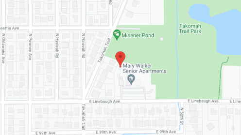 Map of the neighborhood around Mary Walker Towers