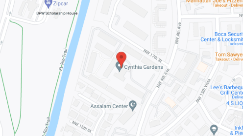 Map of the neighborhood around Cynthia Gardens
