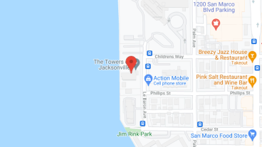The Towers of Jacksonville in google map