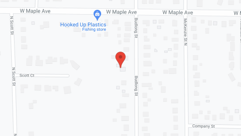 Map of the neighborhood around Hampton Manor of Madison