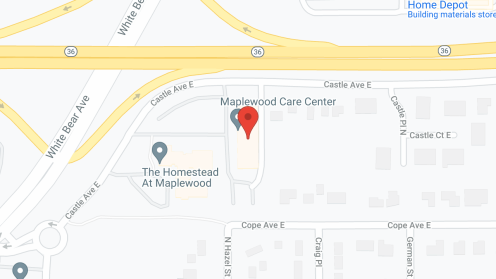 Map of the neighborhood around Maplewood Care Center